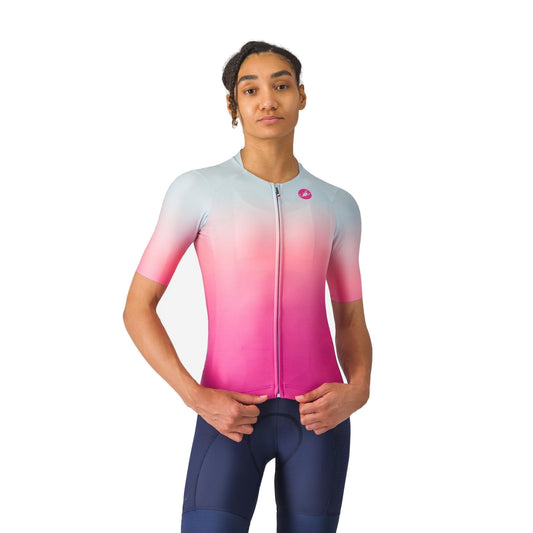 CASTELLI UPF fietsshirt met korte mouwen voor dames, roze