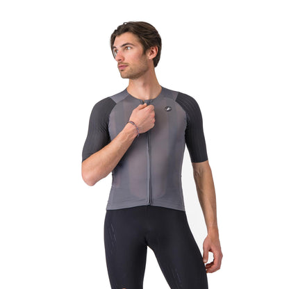 CASTELLI AERO RACE 8S fietsshirt met korte mouwen, grijs