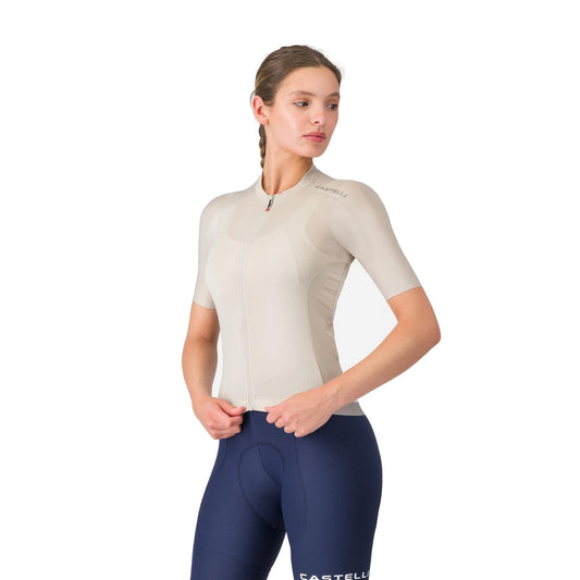 CASTELLI ESPRESSO 2 fietsshirt met korte mouwen voor dames, maanzilver