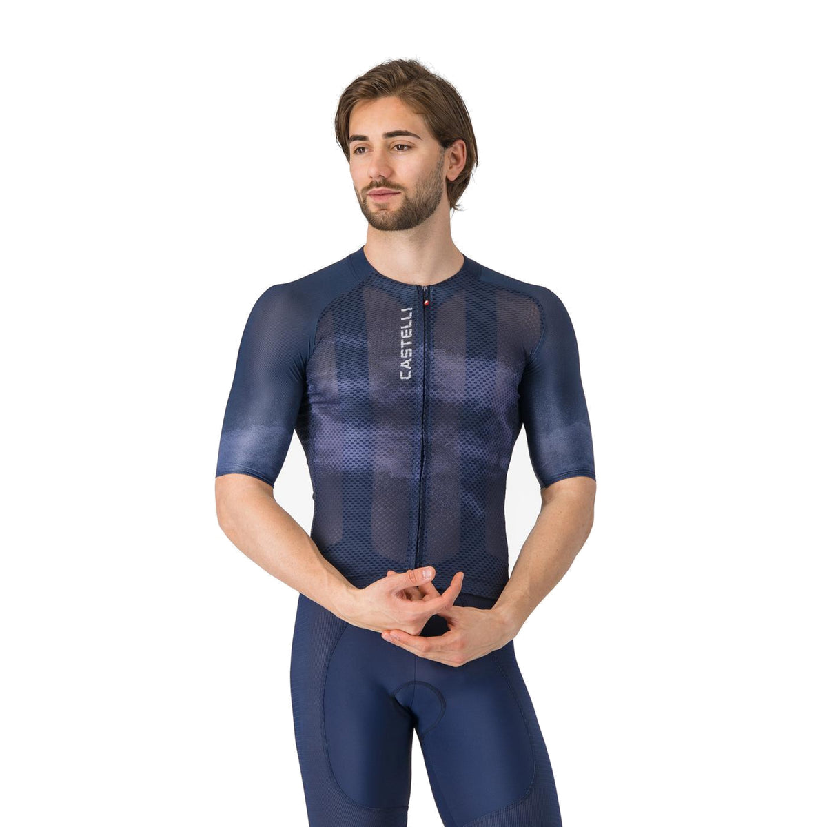 CASTELLI CLIMBER'S A/C fietsshirt met korte mouwen, marineblauw