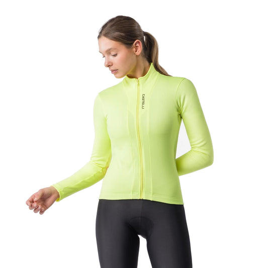 CASTELLI SINERGIA 3 FZ fietsshirt met lange mouwen voor dames, geel