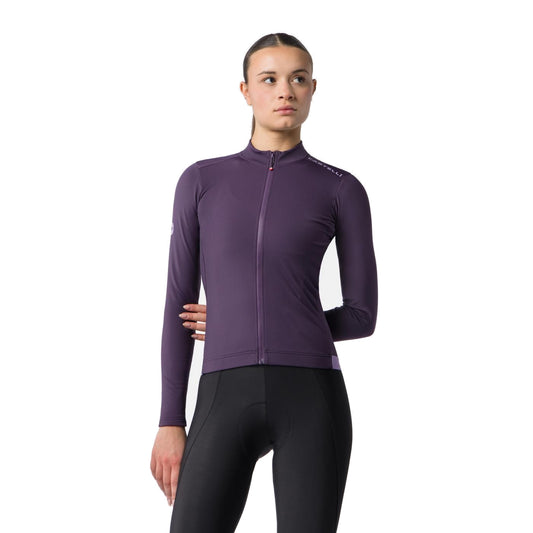CASTELLI ESPRESSO THERMAL 2 fietsshirt met lange mouwen voor dames, paars
