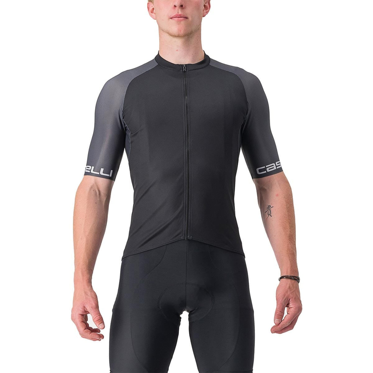 CASTELLI ENTRATA VI fietsshirt met korte mouwen zwart/grijs