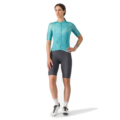 CASTELLI FANTASIA dameswielershirt met korte mouwen turquoise