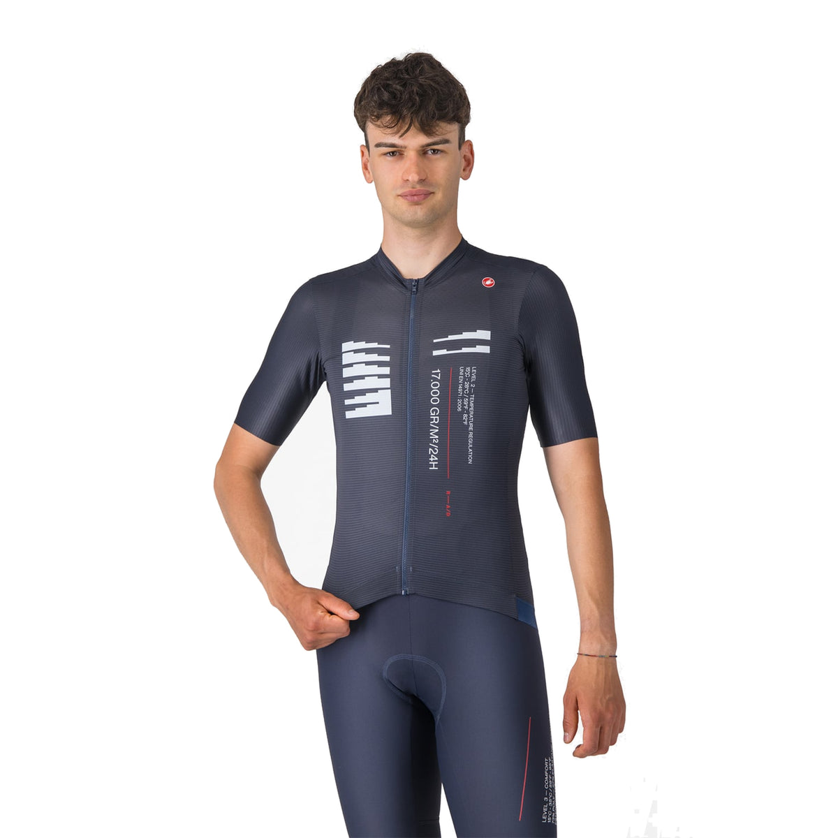 Maillot CASTELLI ESPRESSO R--A/D Manches Courtes Bleu