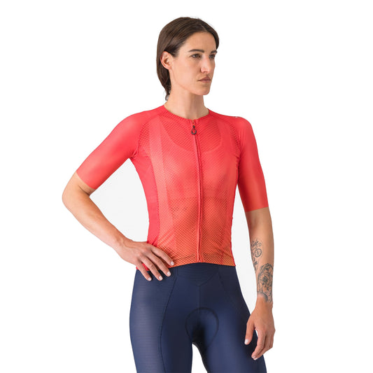 CASTELLI CLIMBER'S A/C dameswielershirt met korte mouwen hibiscus