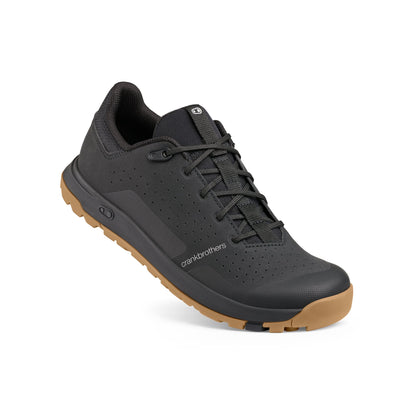 CRANKBROTHERS STAMP TRAIL LACE mountainbikeschoenen zwart/gum — driekwartaanzicht