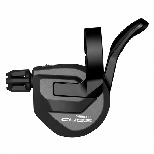 Commande de Vitesse Gauche SHIMANO CUES SL-U8000-L 2V Sans Indicateur de Vitesse — vue du produit sur fond blanc