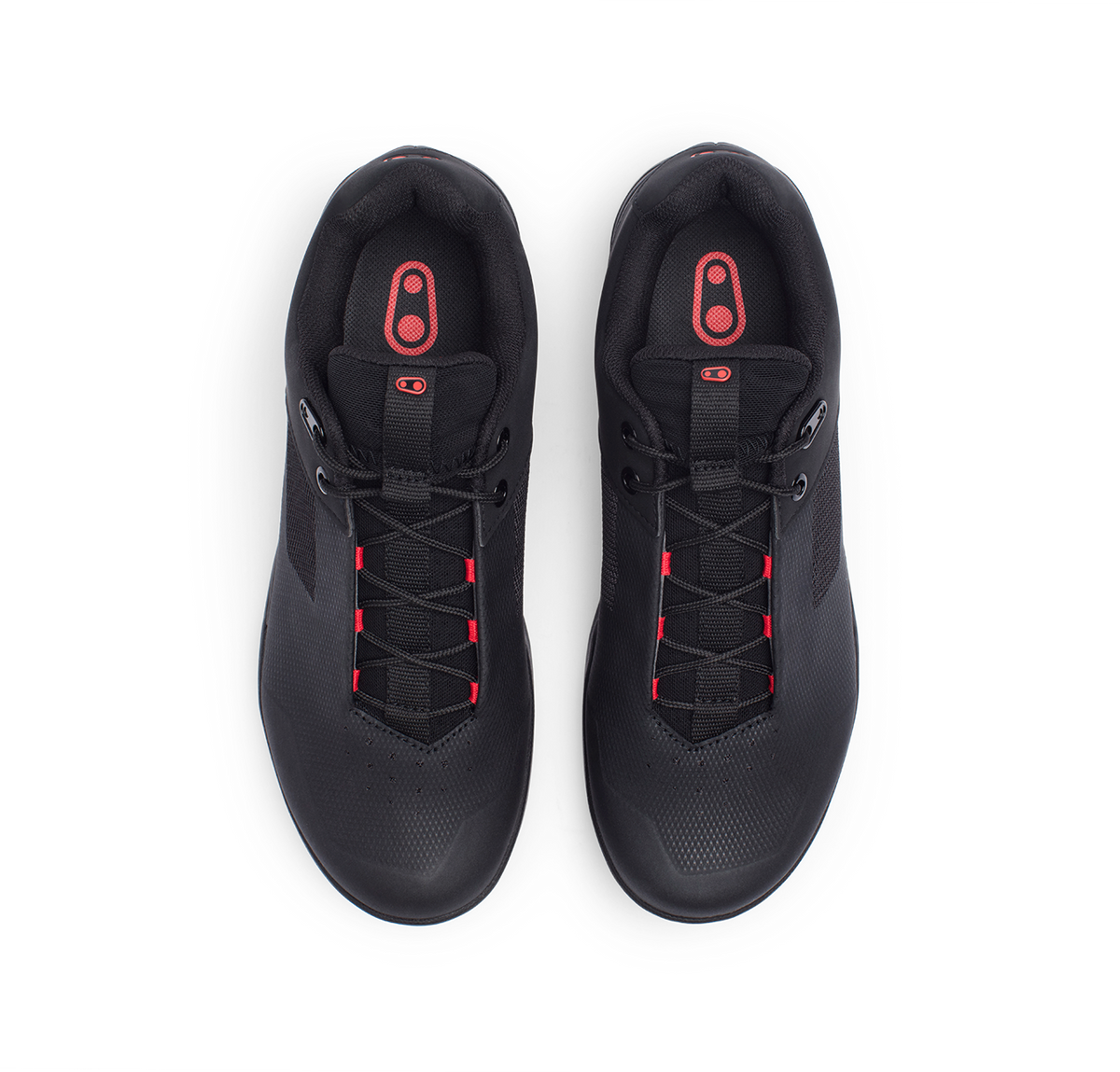 Chaussures VTT CRANKBROTHERS MALLET LACE CLIP-IN Noir/Rouge — vue de dessus