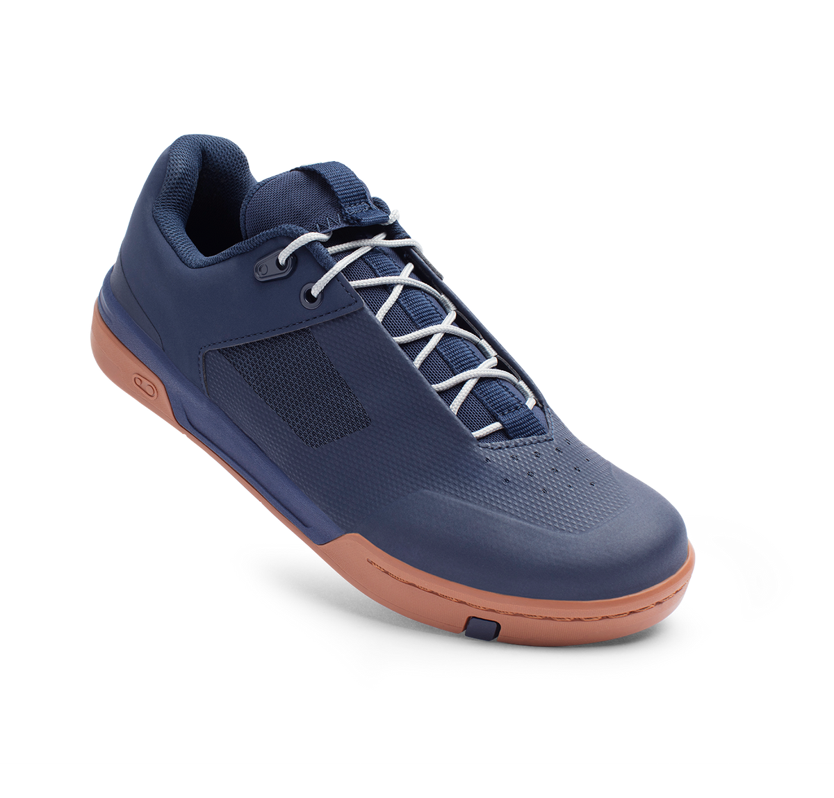MTB-schoenen CRANKBROTHERS STAMP LACE FLAT blauw/zilver — driekwartaanzicht