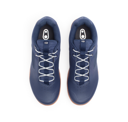 MTB-schoenen CRANKBROTHERS STAMP LACE FLAT blauw/zilver — bovenaanzicht