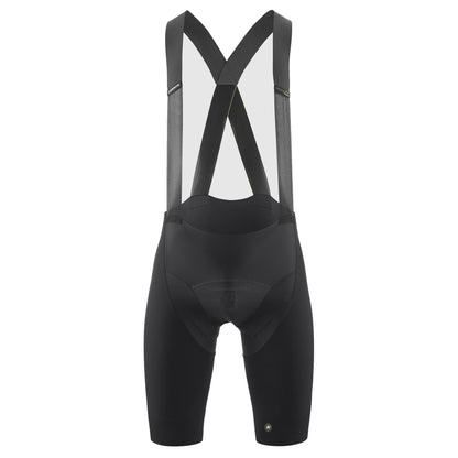 Korte fietsbroek met bretels ASSOS EQUIPE RSR S11, zwart — witte achtergrond, 2000 x 2000