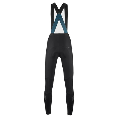 Lange fietsbroek met bretels ASSOS DYORA R HABU WINTER S11 voor dames, zwart — witte achtergrond, 2000 x 2000