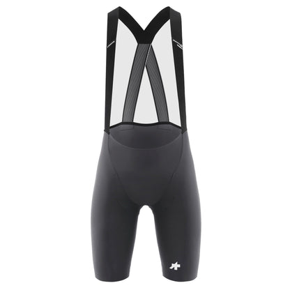 Korte fietsbroek met bretels ASSOS EQUIPE R S11, grijs — witte achtergrond, 2000 x 2000