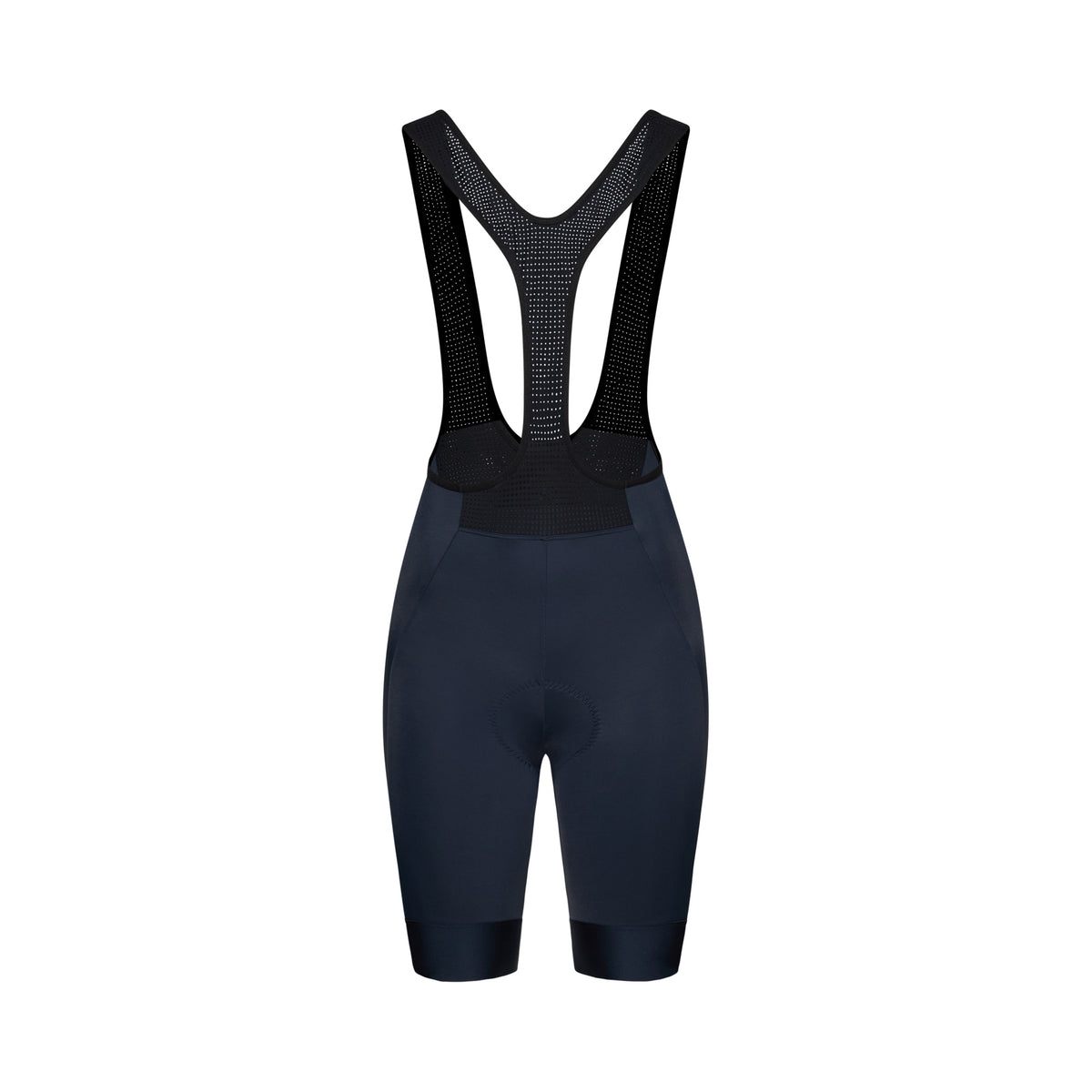 Korte fietsbroek met bretels POC CADENCE voor dames, marineblauw — witte achtergrond, 2000 x 2000