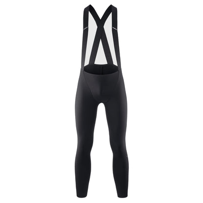 Lange fietsbroek met bretels ASSOS ENDURANCE THERMOBOOSTER S11, zwart — witte achtergrond, 2000 x 2000
