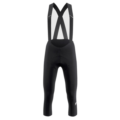 ASSOS MILLE GT SPRING FALL S11 driekwartfietsbroek met bretels voor dames, zwart — witte achtergrond, 2000 x 2000