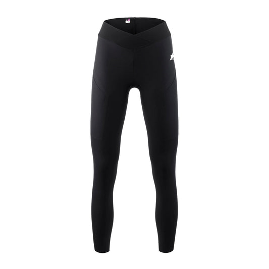 Lange fietsbroek ASSOS TACTICA POST RIDE T5 voor dames zwart — witte achtergrond, 2000 x 2000