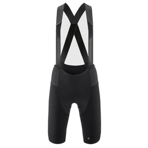 Korte fietsbroek met bretels ASSOS DYORA RSV S11 voor dames, zwart — witte achtergrond, 2000 x 2000