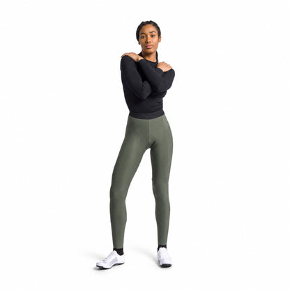Lange fietsbroek SPORTFUL PULSE voor dames, groen — witte achtergrond, 2000 x 2000