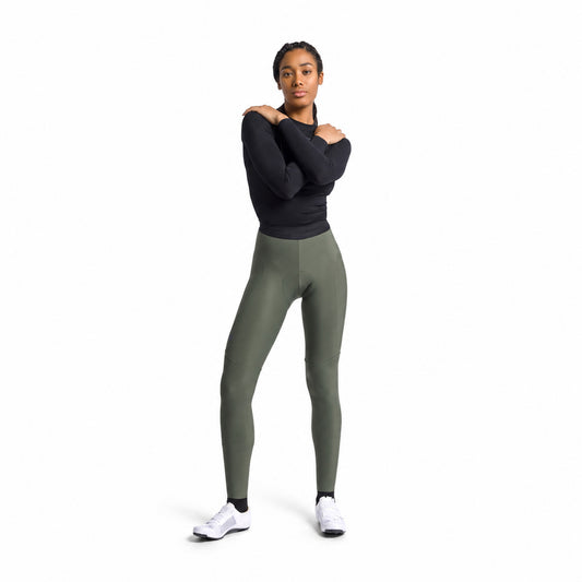 Lange fietsbroek SPORTFUL PULSE voor dames, groen — witte achtergrond, 2000 x 2000
