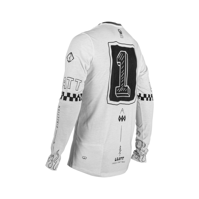 Maillot LEATT MTB GRAVITY 3.0 Manches Longues Blanc
