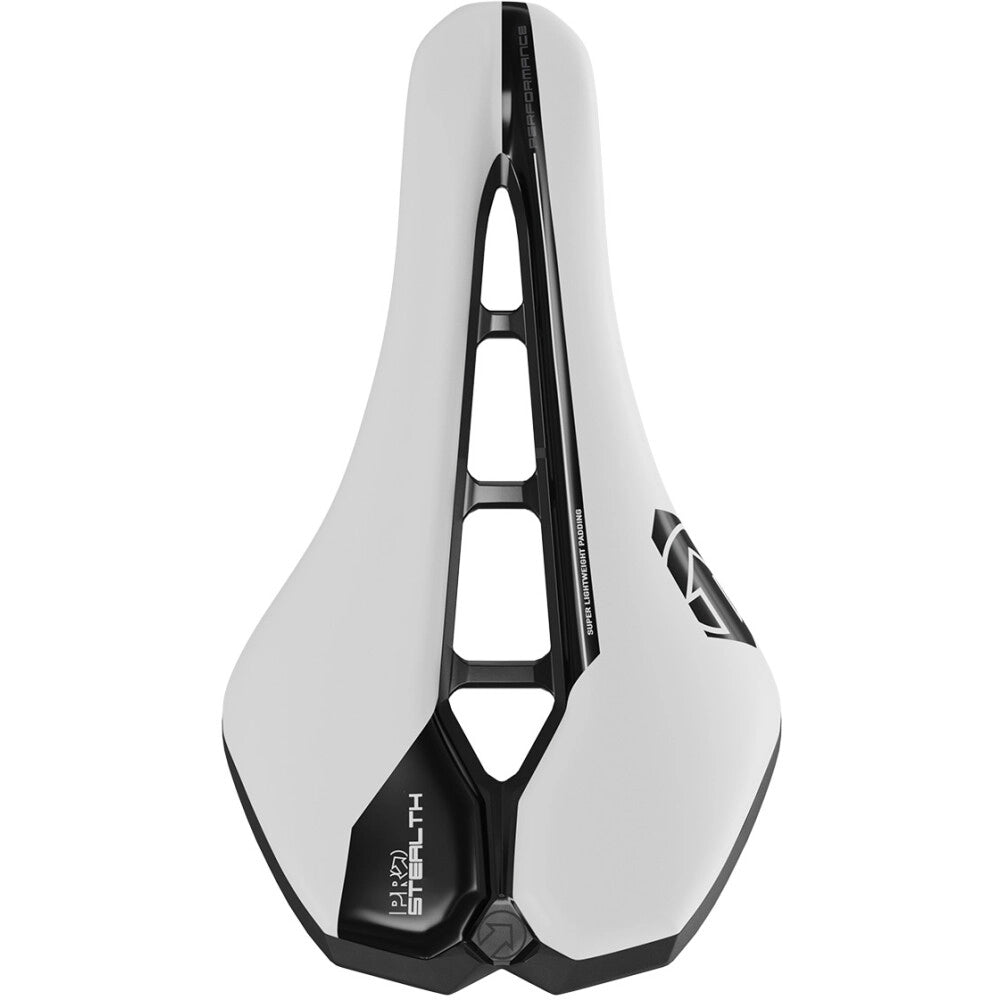 STEALTH PERFORMANCE 142mm PRO-zadel Wit Roestvrijstalen Rails