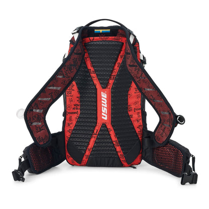 Rugzak met Geïntegreerde Rugprotector USWE FLOW 16 L Zwart/Rood