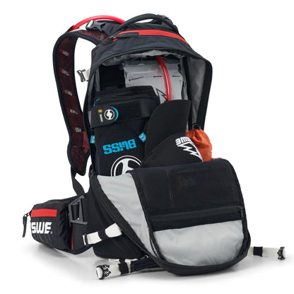 Rugzak met Geïntegreerde Rugprotector USWE FLOW 16 L Zwart/Rood