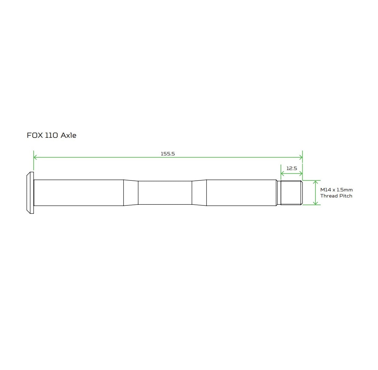 HOPE voorwielas voor FOX 36/38 vork zilver