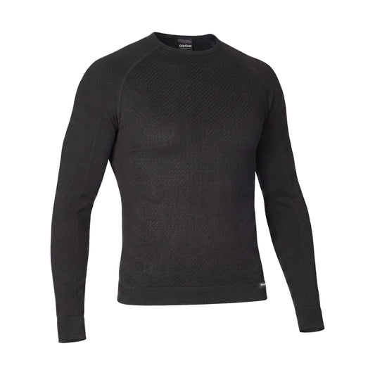GRIPGRAB PACR naadloos winterondershirt met lange mouwen zwart