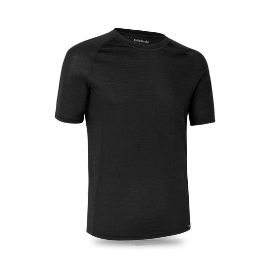 Thermo-ondershirt met korte mouwen GRIPGRAB MERINO BLEND THERMAL zwart