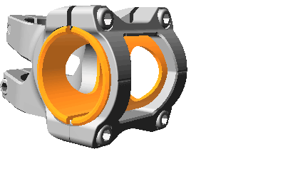Stuurpen REVERSE COMPONENTS BLACK ONE D-2 Zwart/Grijs