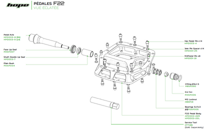 Platformpedalen HOPE F22 Paars