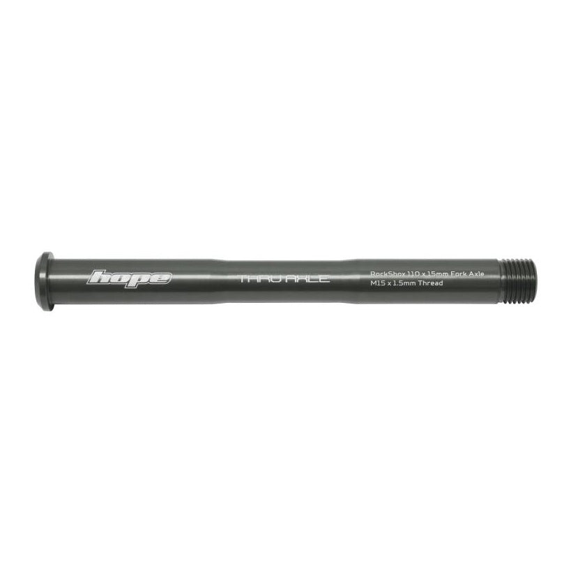Axe de Roue Avant HOPE pour Fourche ROCKSHOX Pike/Lyric/Zeb Fumé