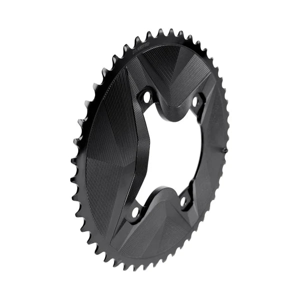 Paire de Plateaux 12V ALUGEAR AERO 110 BCD pour Shimano GRX Noir
