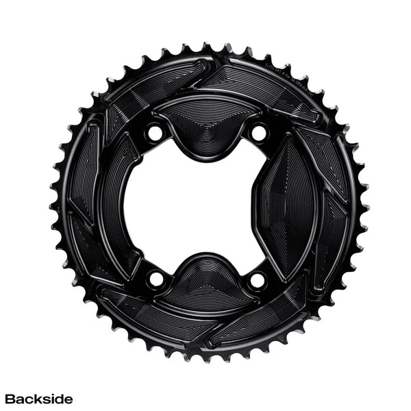 Paire de Plateaux 12V ALUGEAR AERO 110 BCD pour Shimano GRX Noir