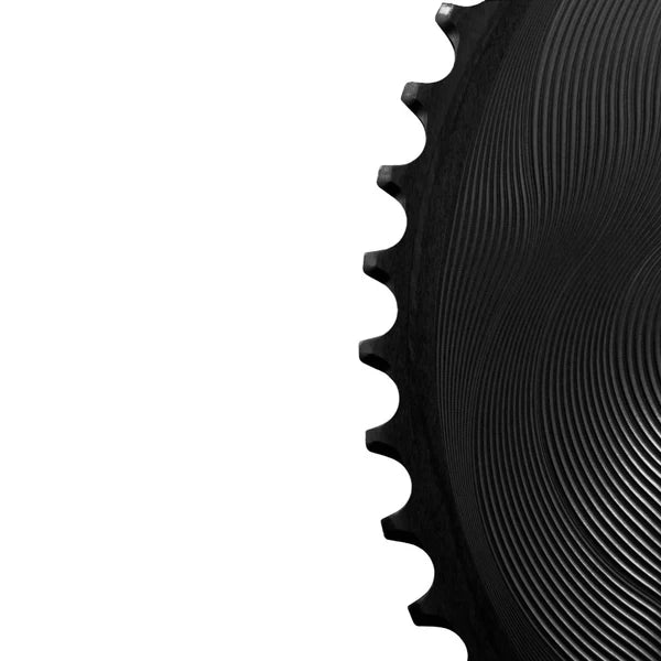 Paire de Plateaux 12V ALUGEAR AERO 110 BCD pour Shimano GRX Noir