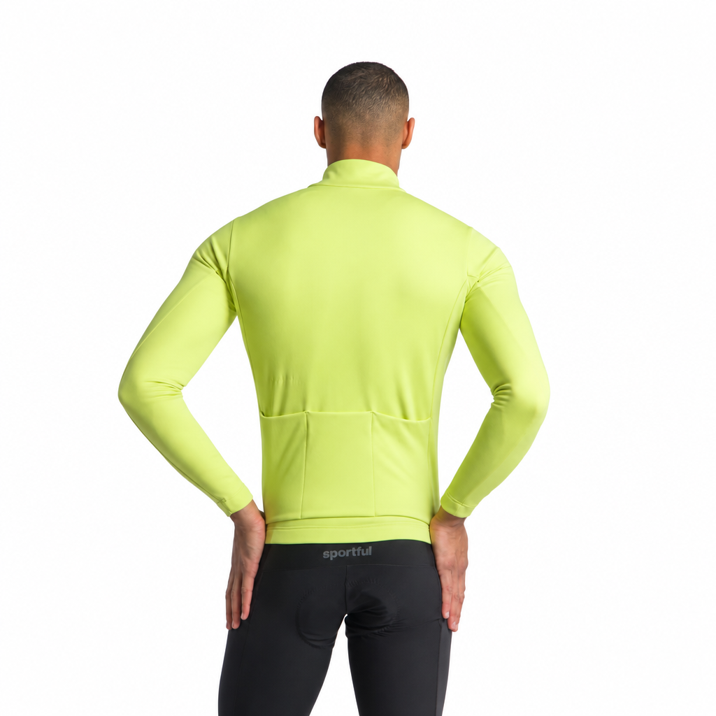 Veste SPORTFUL CLASSIC 2 Jaune, vue de dos sur fond blanc