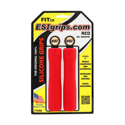 Grips ESI FIT CR (CHUNKY/RACER'S EDGE COMBO) 130 mm Rood