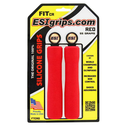 Handvatten ESI FIT CR (CHUNKY/RACER'S EDGE COMBO) 130 mm Rood