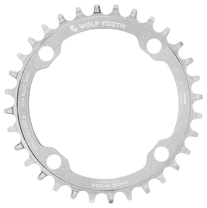 Enkelvoudig Kettingblad WOLF TOOTH DROP-STOP B 104mm Raw Silver