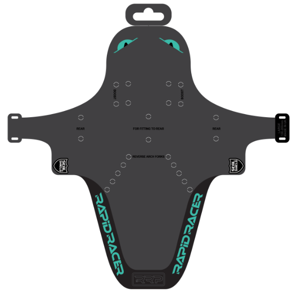Garde-boue RRP EnduroGuard Standard (fourche 80 à 120mm) Noir/Turquoise