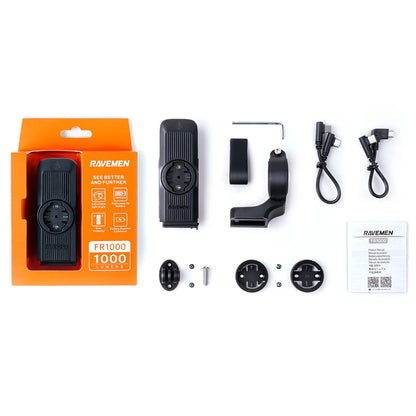 Voorverlichting RAVEMEN FR 1000 - Garmin/Wahoo/Bryton