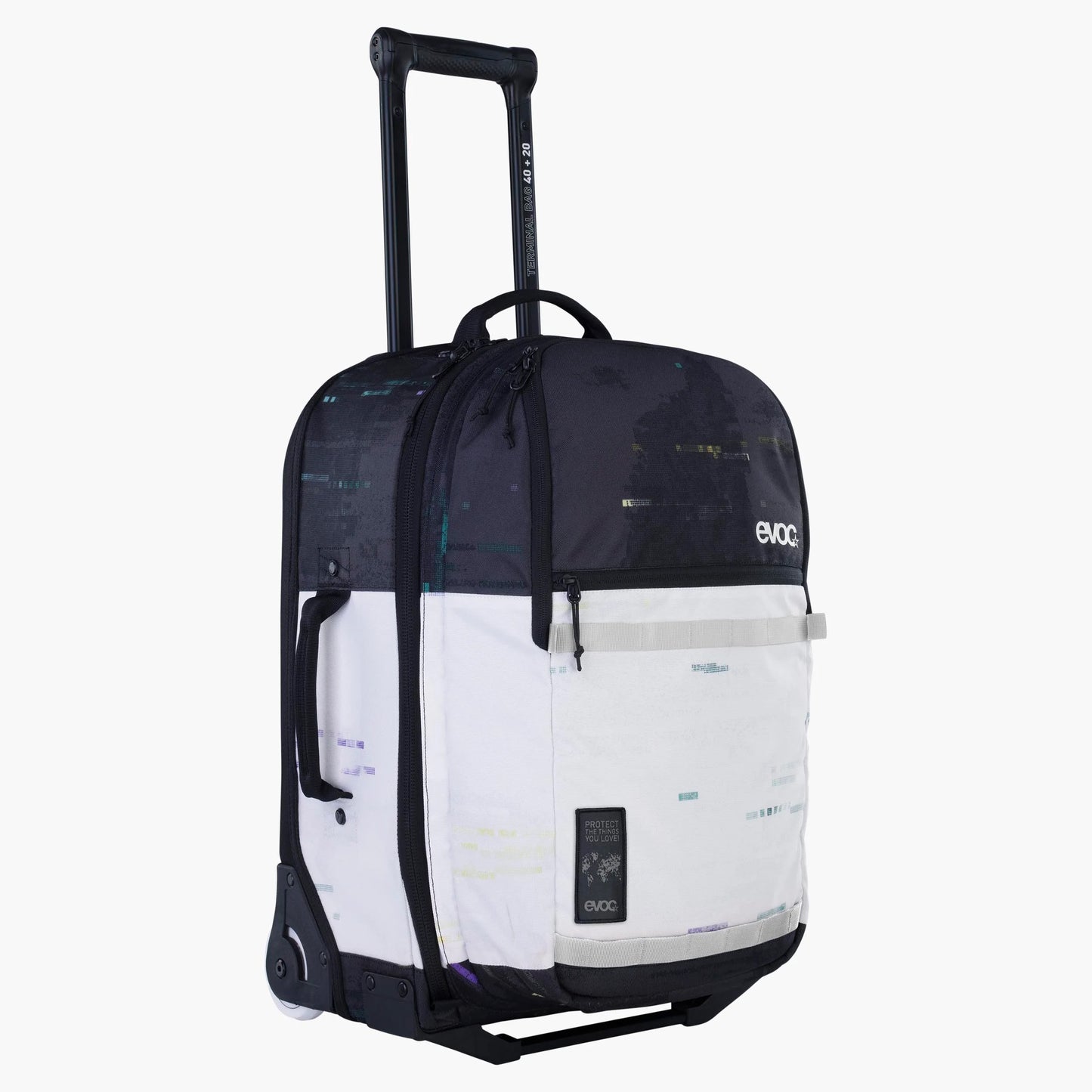 Valise EVOC TROLLEY 40 L +20 L Noir/Blanc