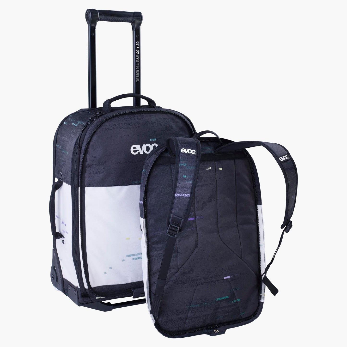 Valise EVOC TROLLEY 40 L +20 L Noir/Blanc