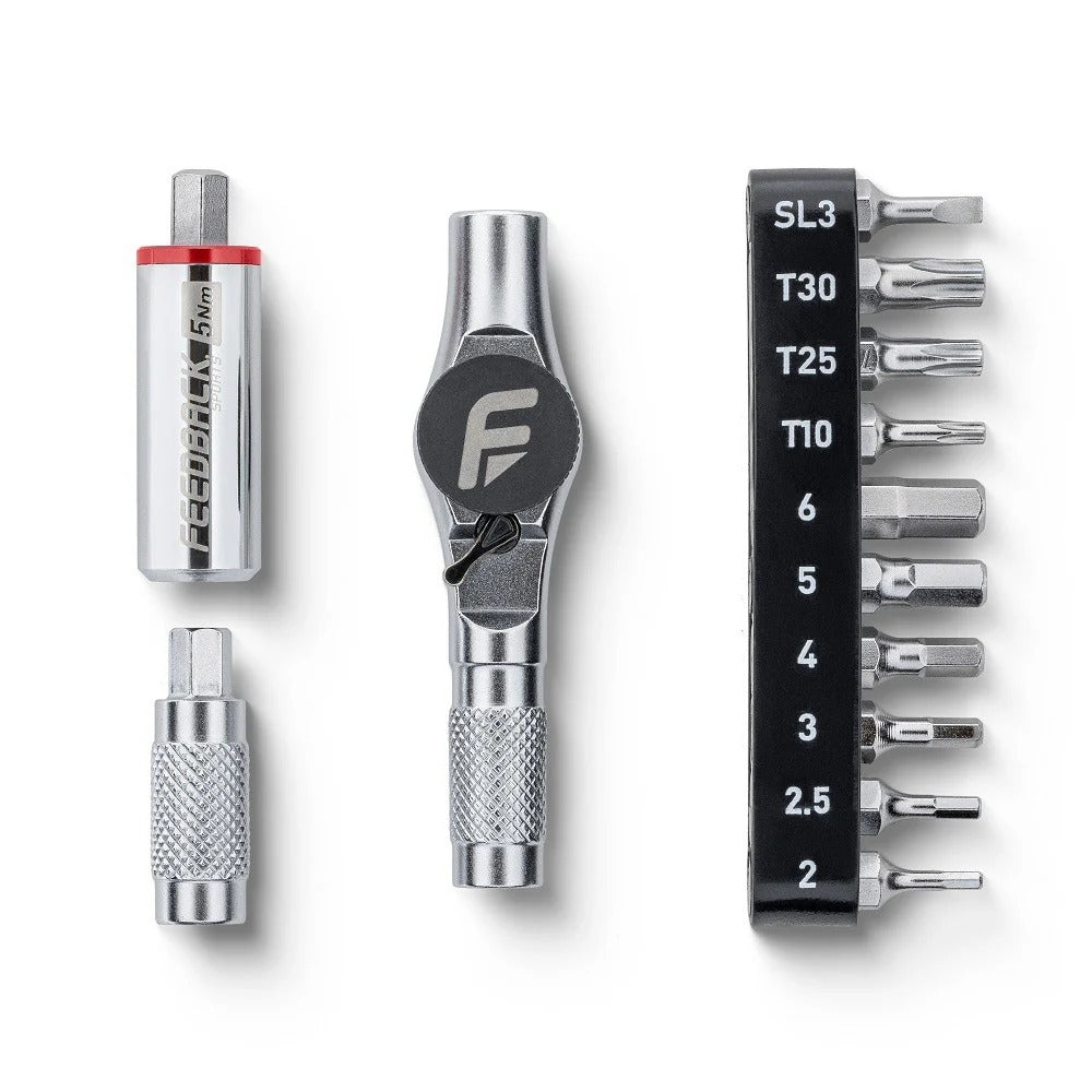 Set met mini-ratel en verlengstuk voor momentsleutel 5 Nm FEEDBACK SPORTS Reflex