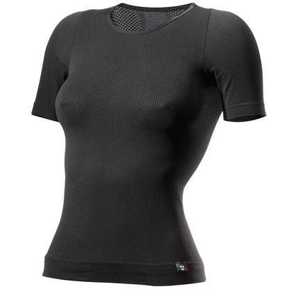 SIXS FTS1 Dames Kortarmig Ondershirt Zwart