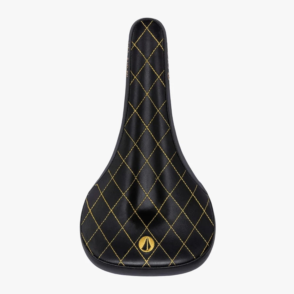 SDG BEL-AIR V3 MAX-zadel met Lux-Alloy-rails, zwart/goud, doorgestikt