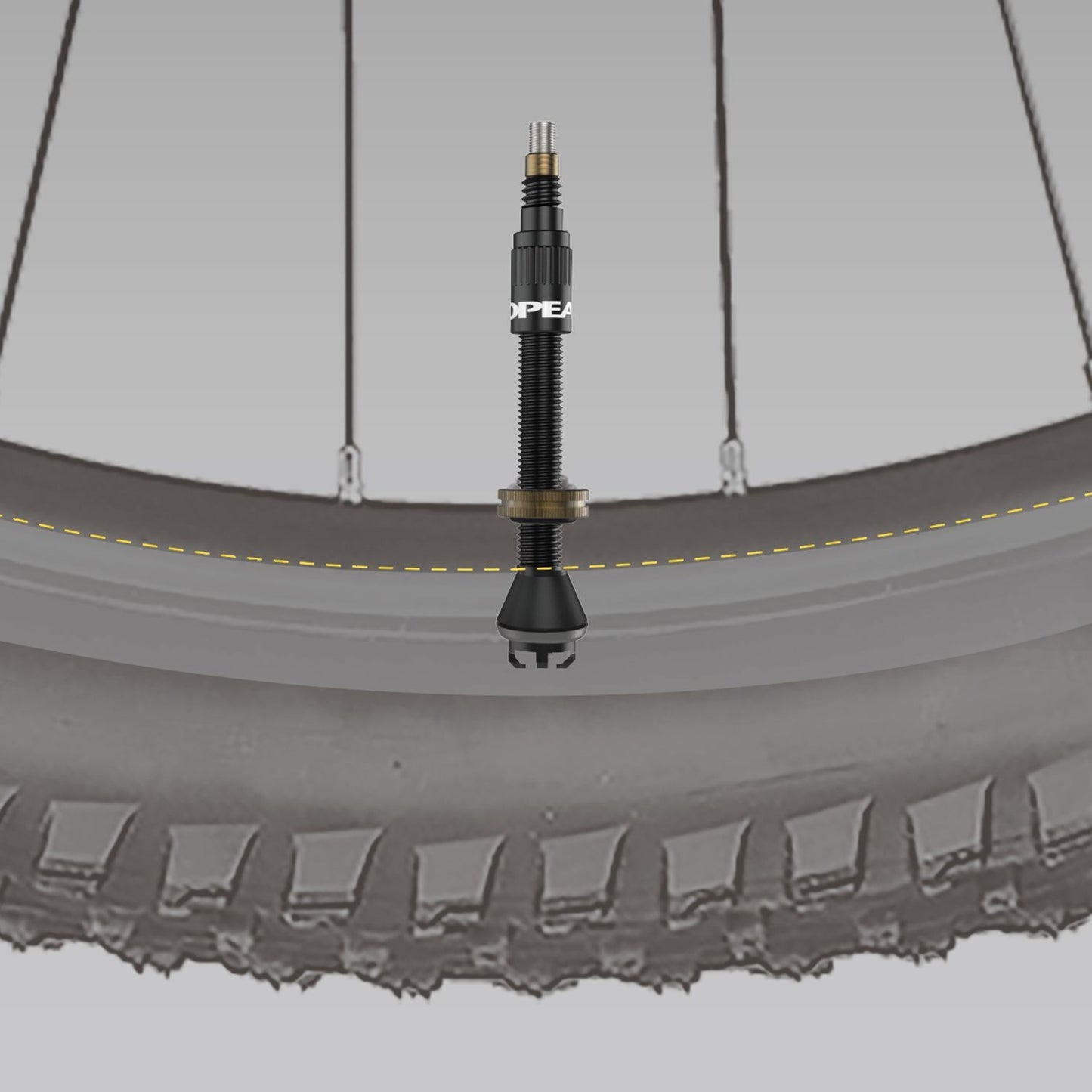 Lot de 2 Valves Tubeless TOPEAK TURBOFLOW Noir